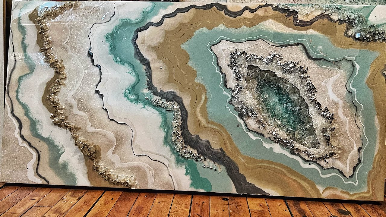 Amazing / EASY Neutral Tone Geode with Resin