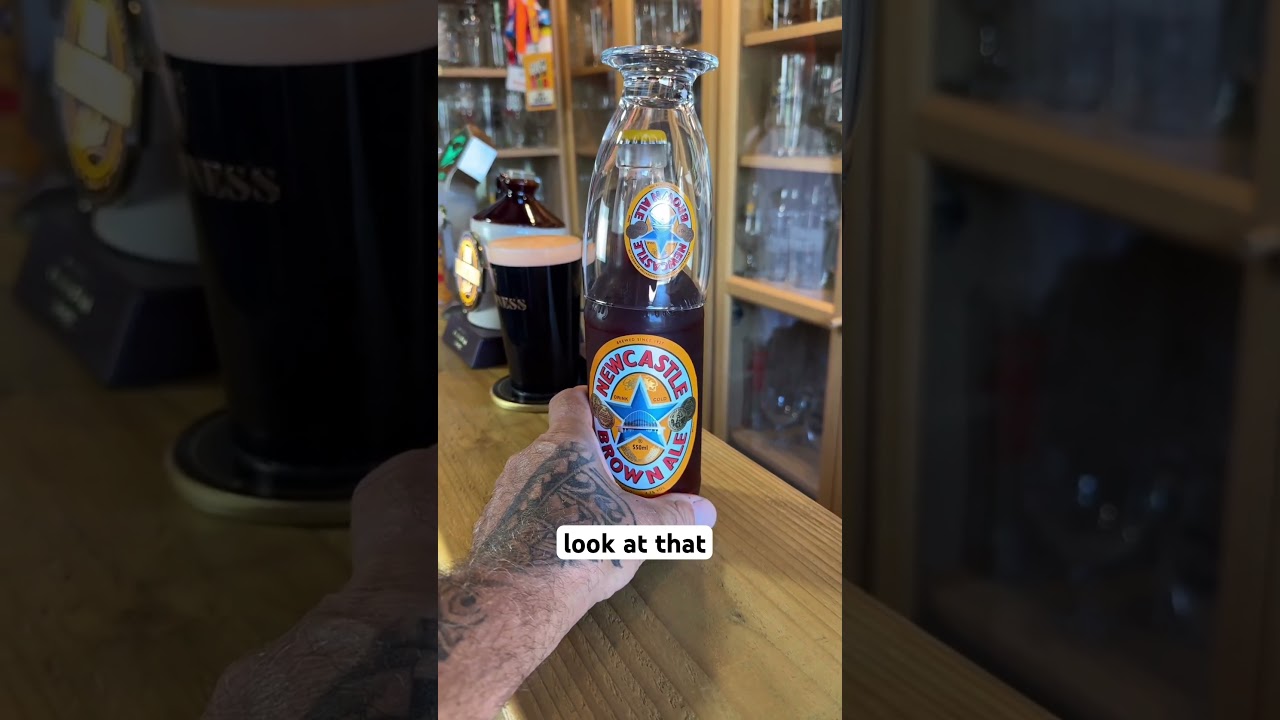 Newcastle Brown Ale served correctly 🇬🇧 #newcastlebrownale #beer #ale
