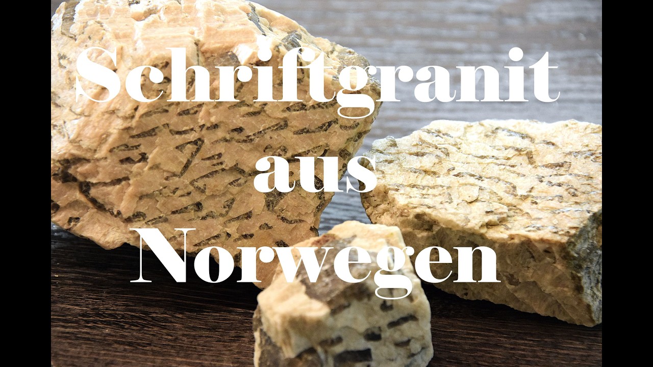 Schriftgranit aus Norwegen: einzigartige Rauchquarz- und Feldspat Kristalle aus dem Süden des Landes
