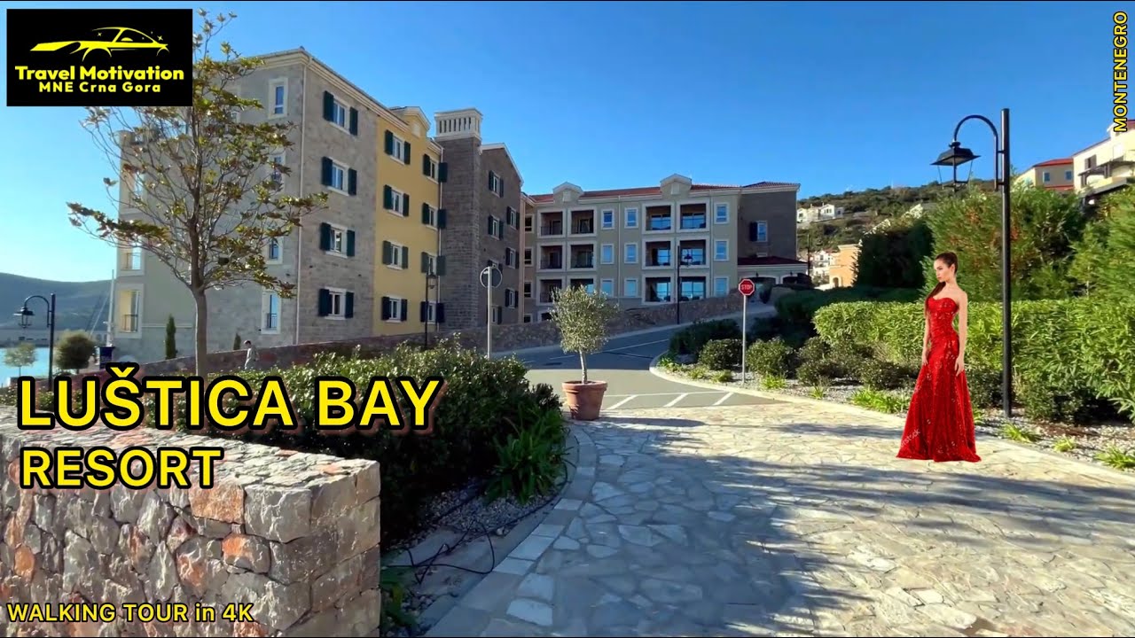 LUŠTICA BAY Resort šetnja u Decembru 2023 - LUŠTICA BAY Resort [Walking Tour in 4K] MNE Crna Gora