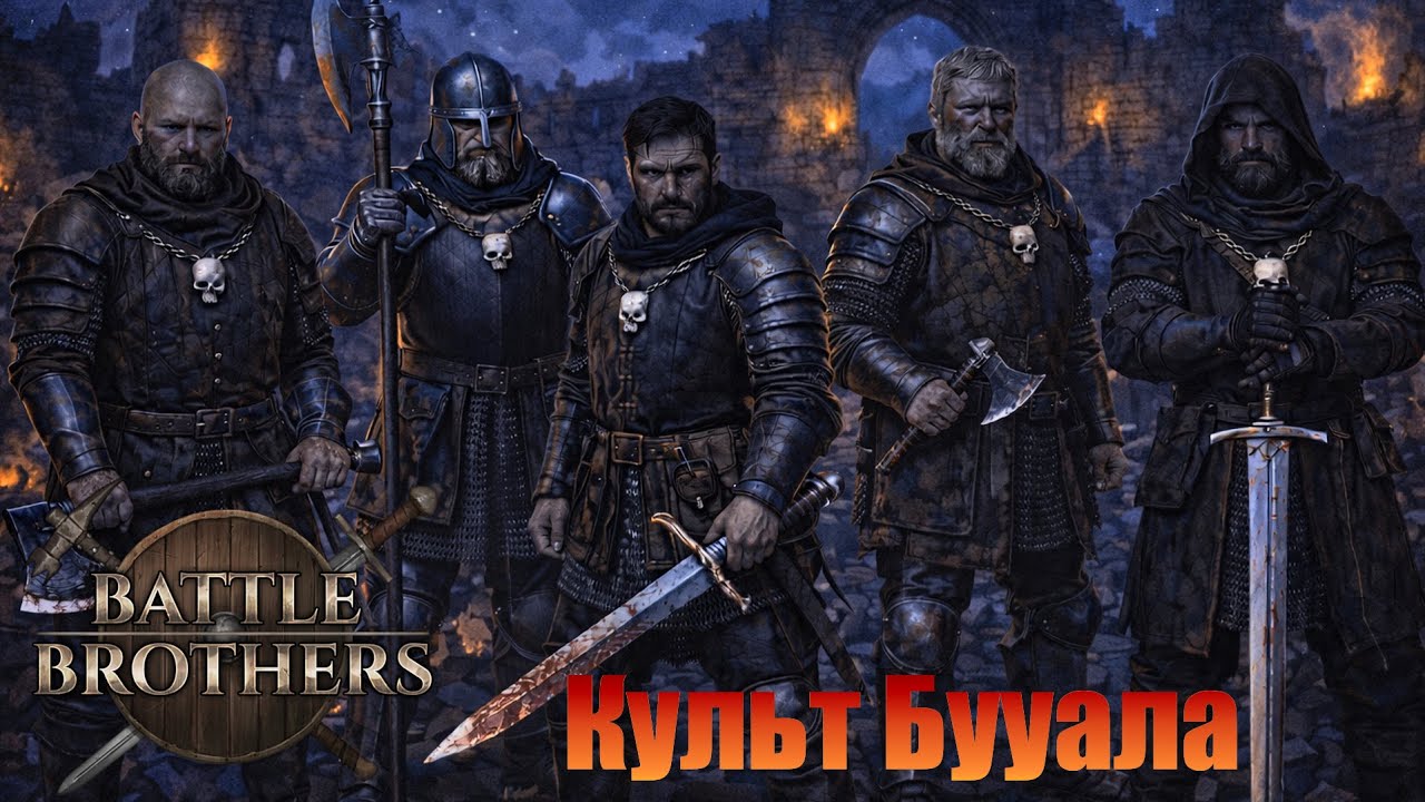 Братья наемники, последователи культа Бууала. Battle Brothers. Часть 9.