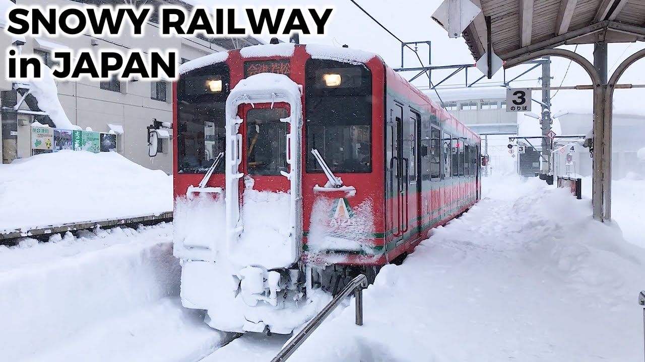 Riding Japan's Awesome Powerful Train on a Heavy Snow Day || Aizu-Wakamatsu