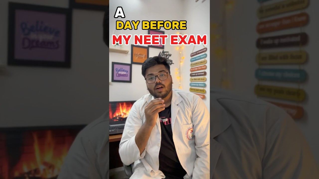 A day before my Neet Exam😰 #shorts #mbbs #neet #neetmotivation #viralshorts