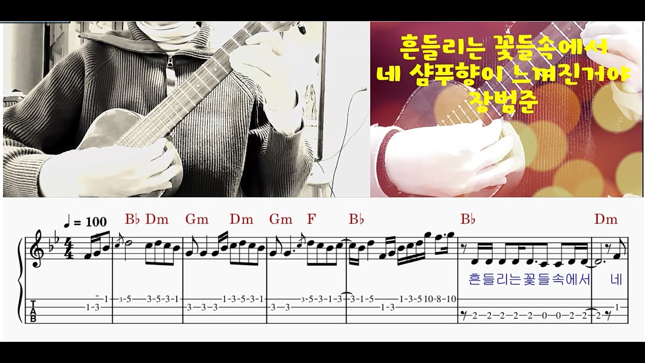 장범준 18/흔들리는 꽃들속에서 네 샴푸향이 느껴진거야 Bb major/반주커버영상