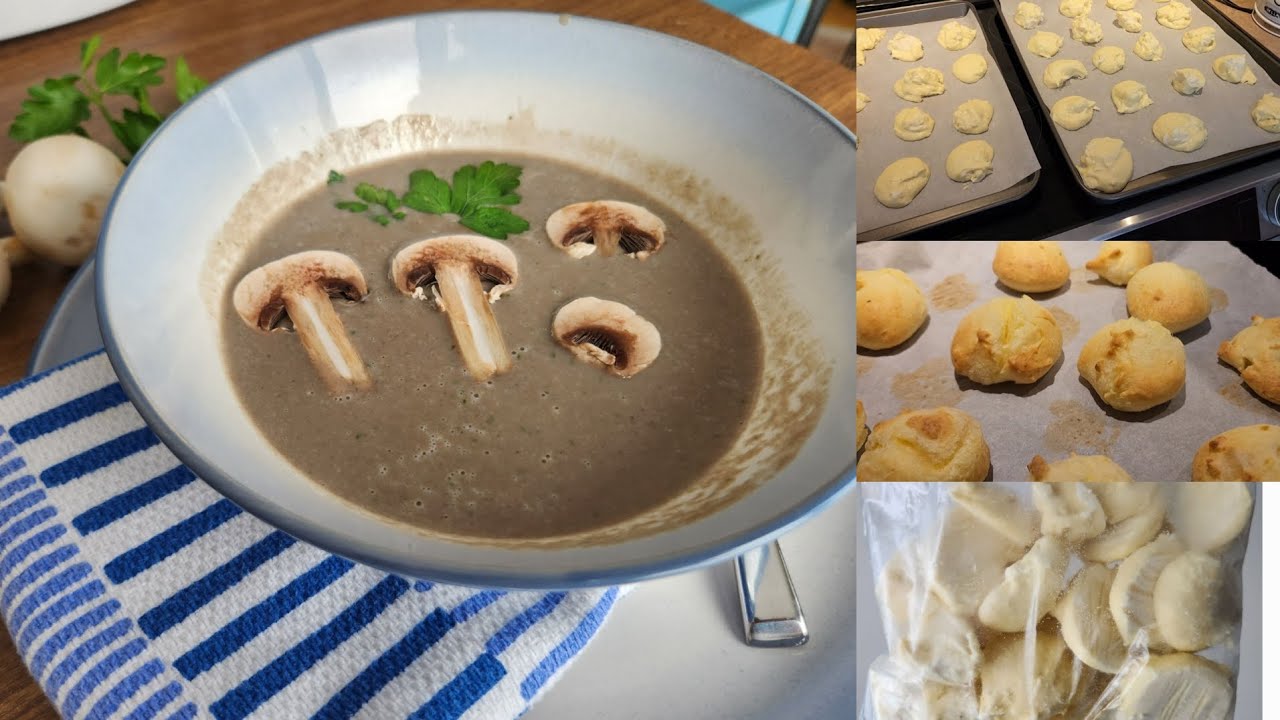 Sopa de cogumelos cremosa na Thermomix/Bimby | Como eu congelo o pão de queijo