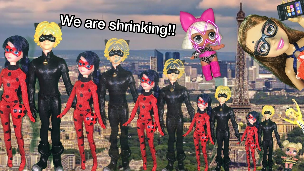 Ladybug and Cat Noir are shrinking! Akumatized L.O.L. Doll fights mini heroes miraculous ladybug ep