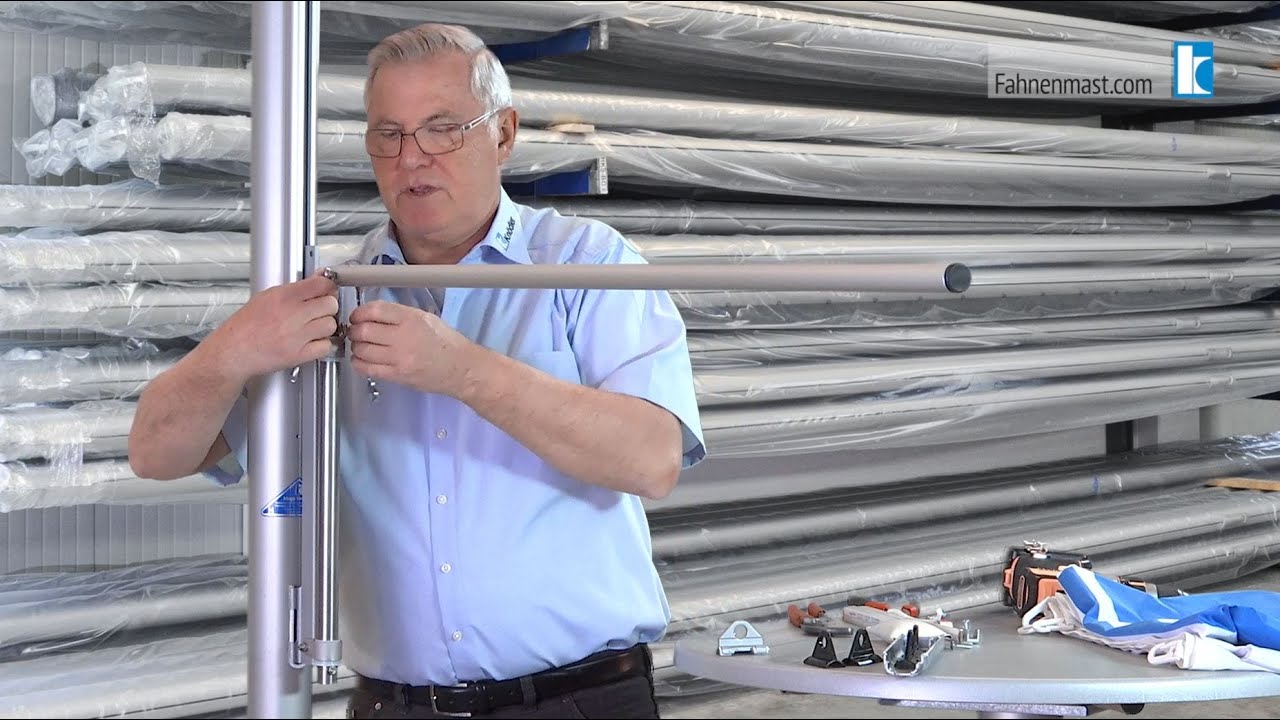 Nachrüstausleger für Fahnenmast KVL / ZAVL - Montageanleitung