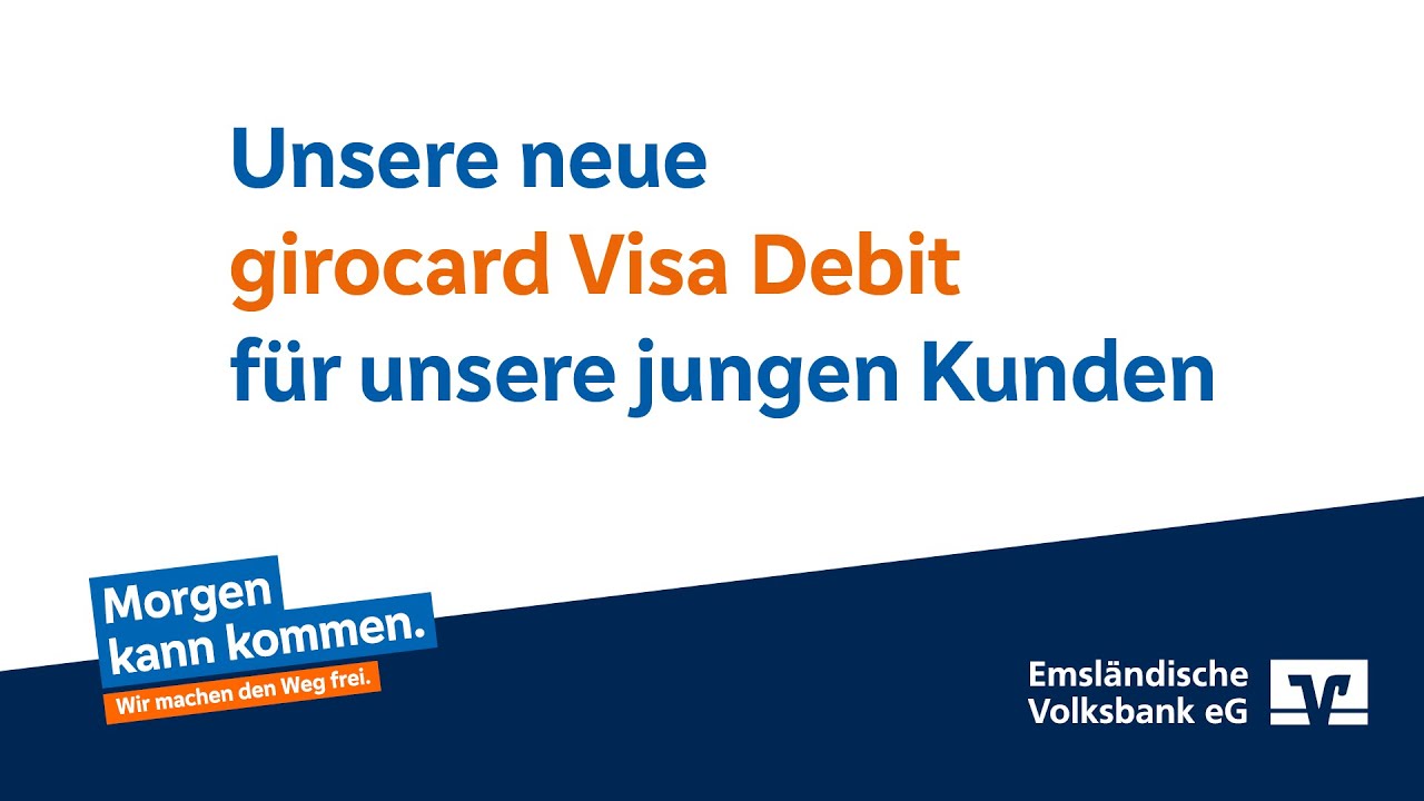 Unsere neue girocard Visa Debit f&uuml;r unsere jungen Kunden.🤩