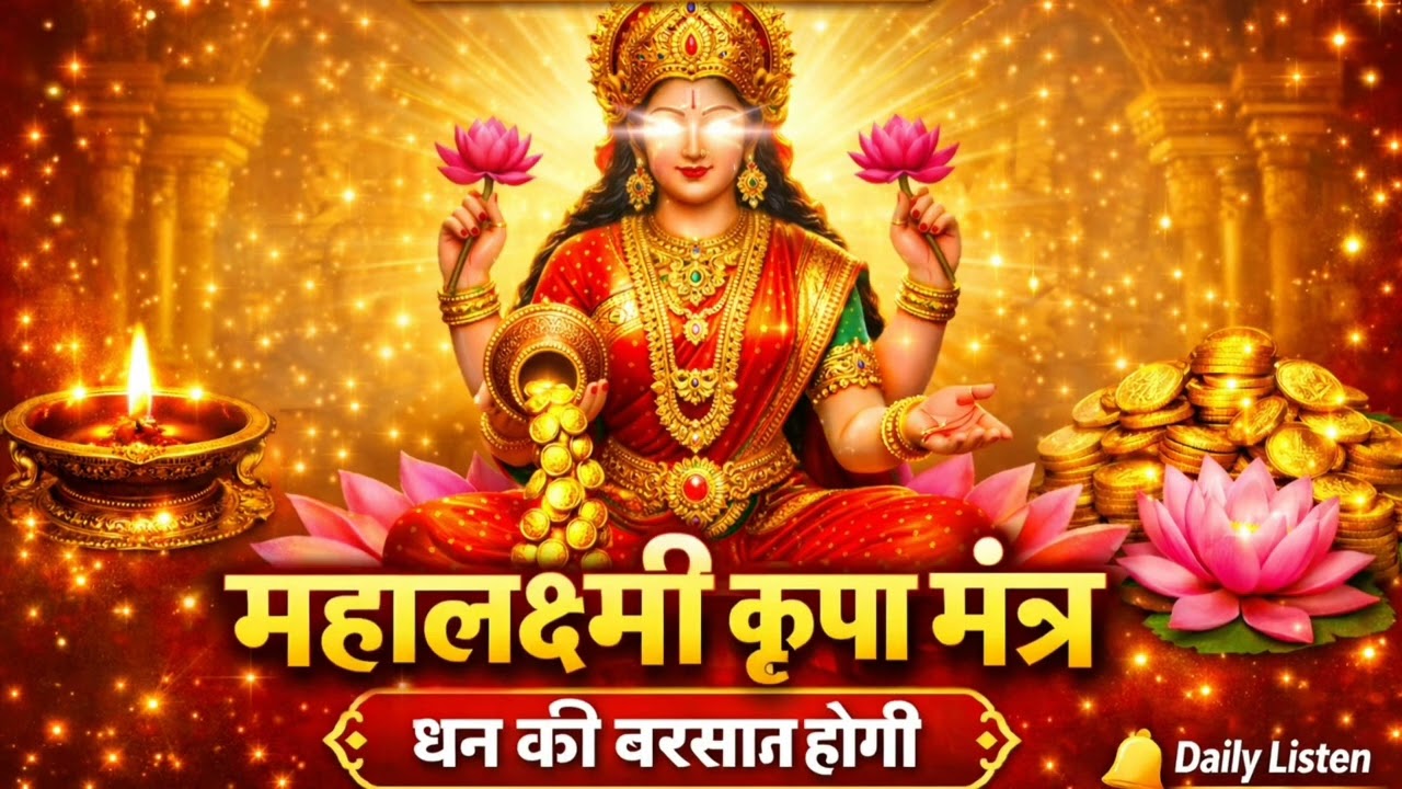 शुक्रवार स्पेशल 🙏 महालक्ष्मी बीज मंत्र | ॐ श्रीं ह्रीं श्रीं कमले कमलालये | 11 बार सुनो, धन की बरसात