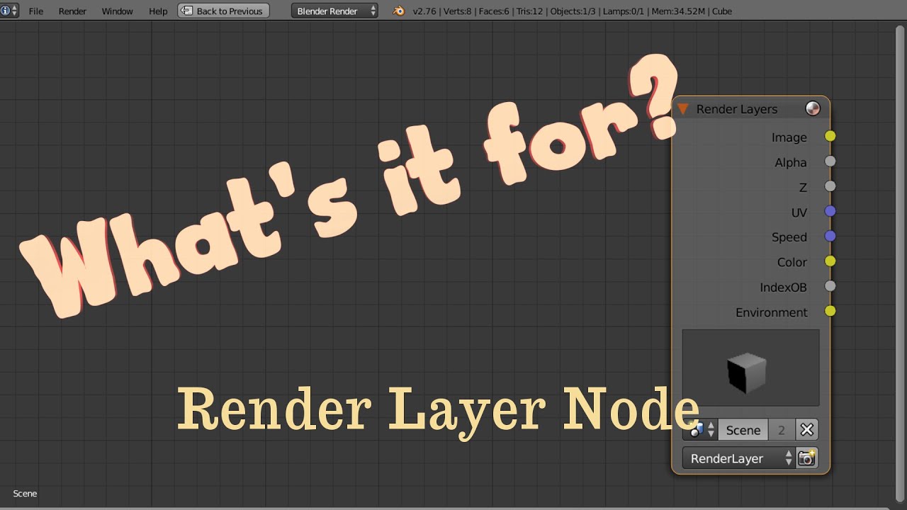 How to use Blenders Render layer Node