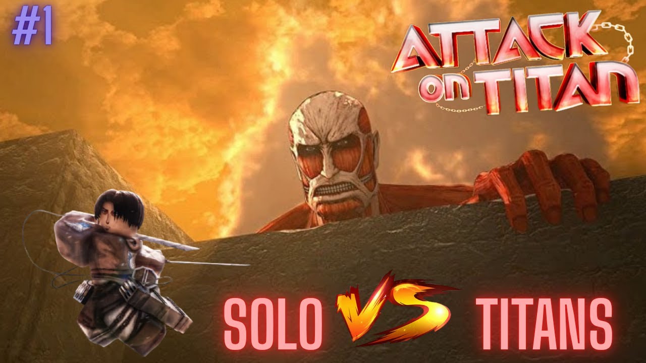 Levi killed E+ - Rank Giant Titans Solo Mission | Attack On Titan Revilution Roblox Gameplay #1