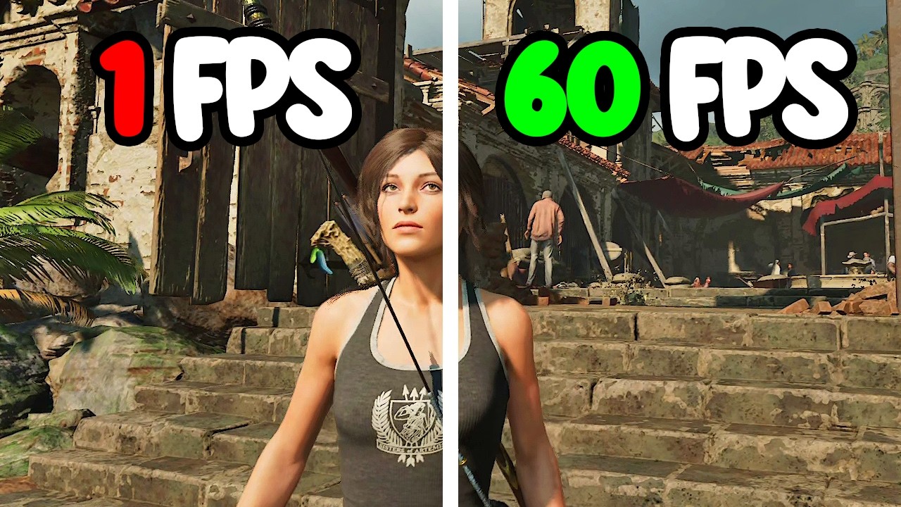 SOTTR | 1 FPS vs 10 FPS vs 15 FPS vs 30 FPS vs 45 FPS vs 60 FPS