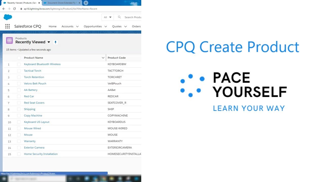 Salesforce CPQ Create Products