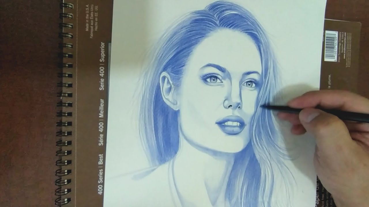 100 drawing challenge|16-100|Angelina Jolie