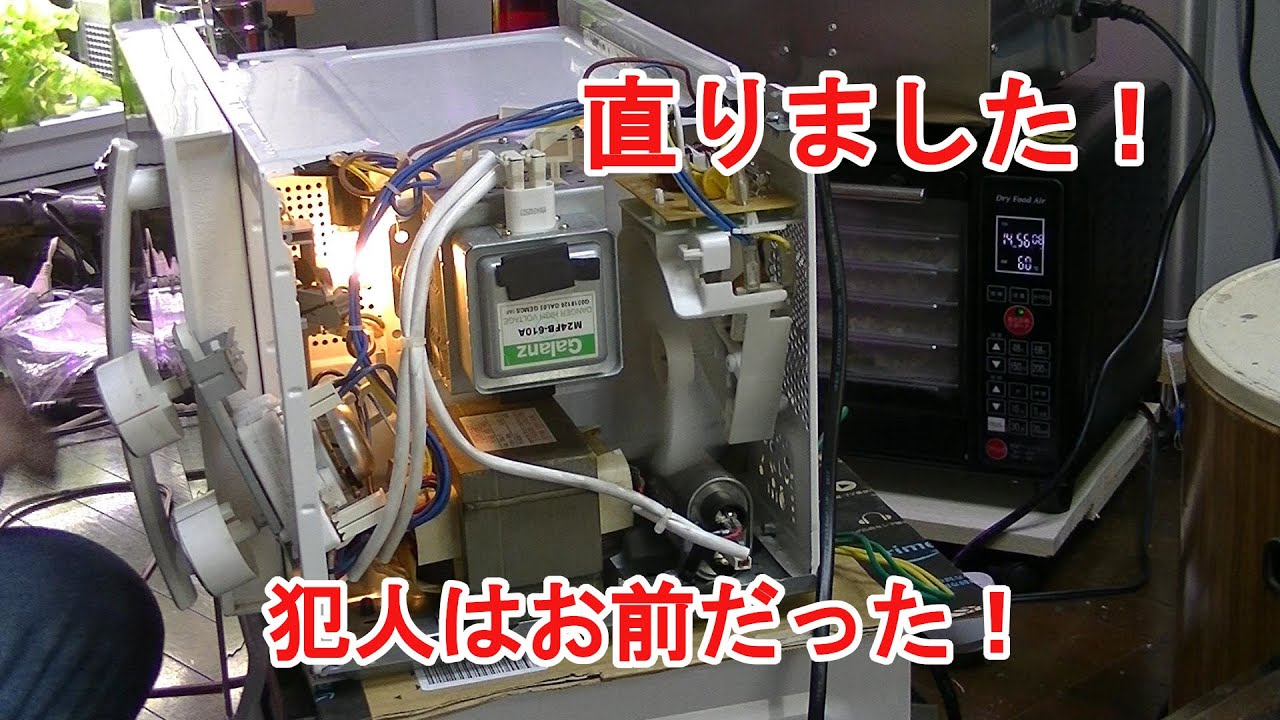 電子レンジ修理　TWINBIRD DR D429　マグネトロンが壊れたかも　その２