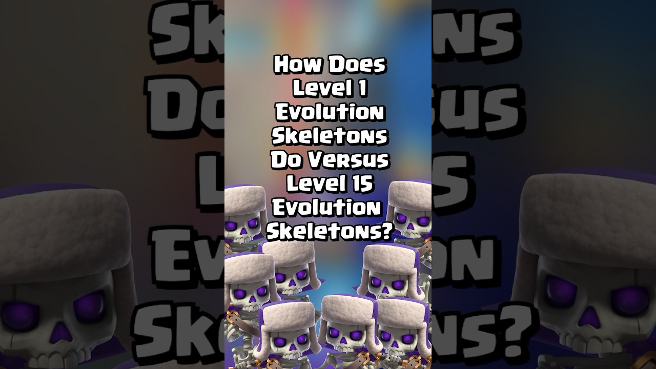 Чем эволюционные скелеты 1-го уровня отличаются от скелетов 15-го? 💀 #clashroyale #shorts