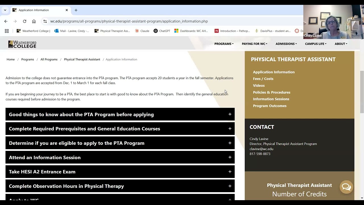 Learn more about WC's Physical Therapist Assistant program