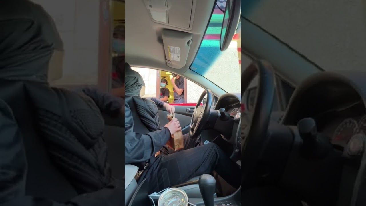 Batman tips the drive thru worker!
