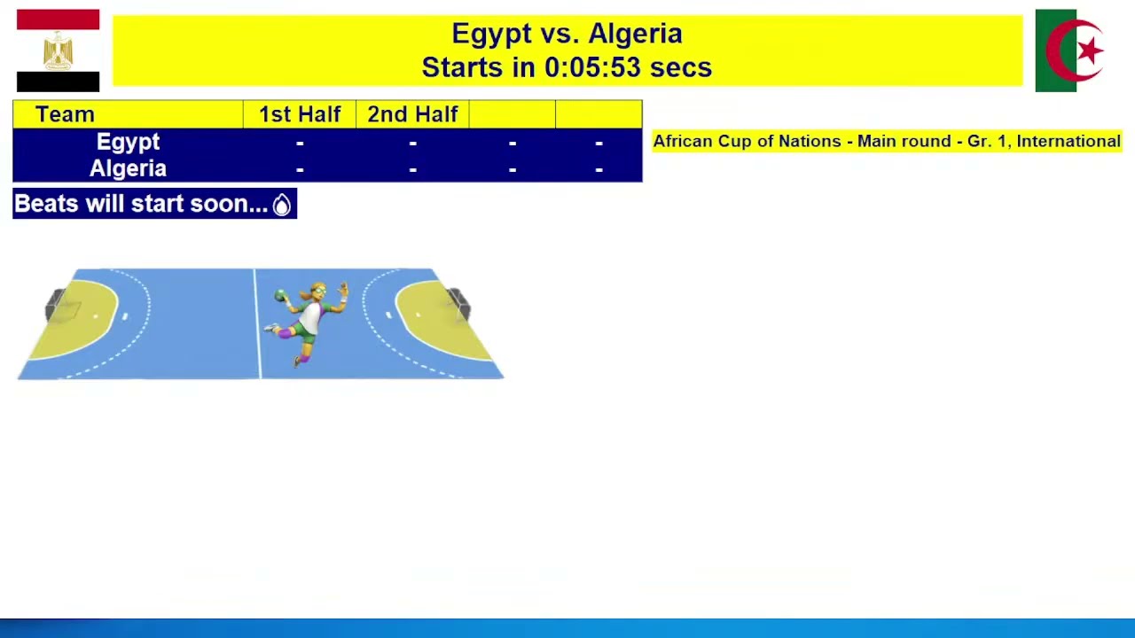 Algeria vs Egypt | African Cup of Nations Handball 2026 | Main Round Jan 25 | LIVE SCORE #algeria