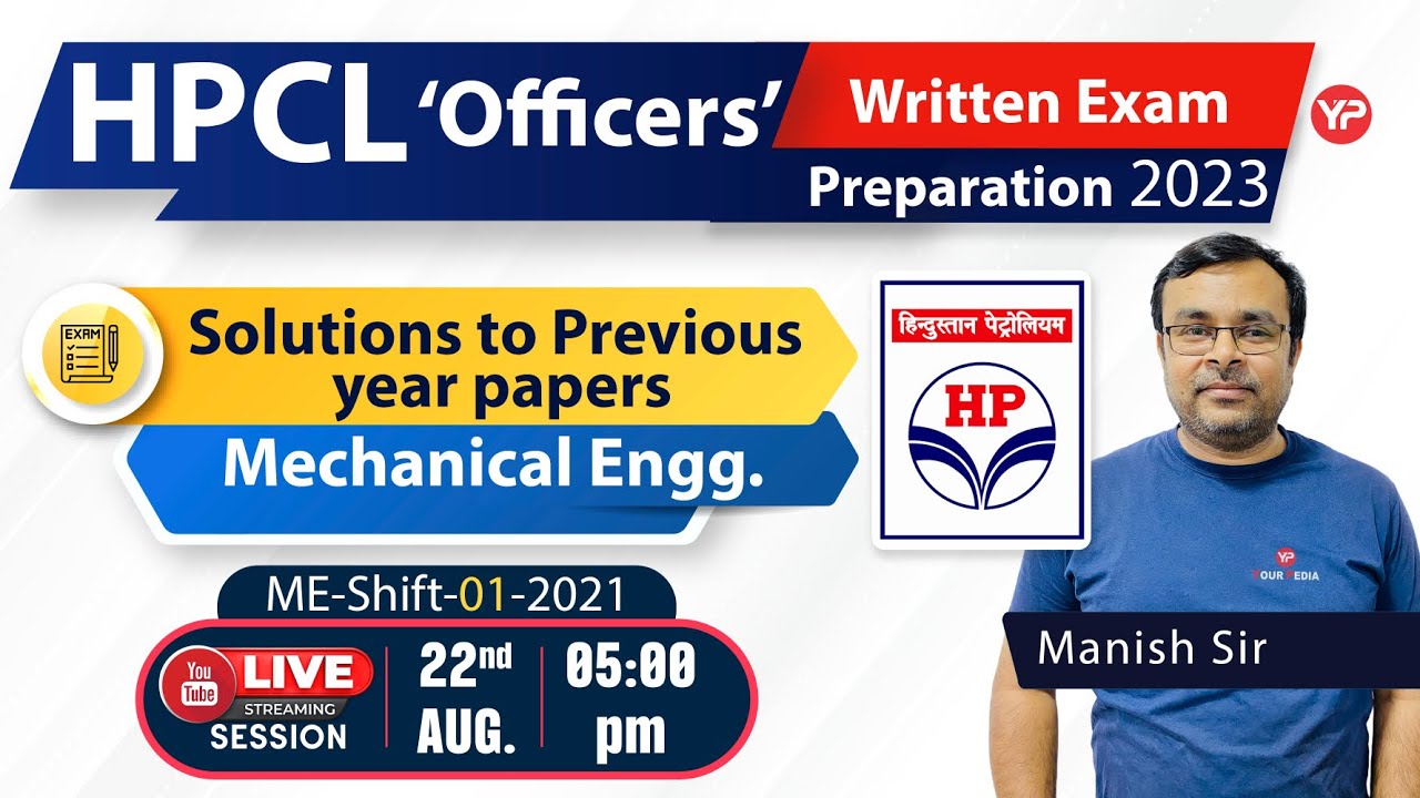 HPCL Solutions to Previous year papers | Mechanical engg. #hpcl #live | Mechanical 2021 shift 01