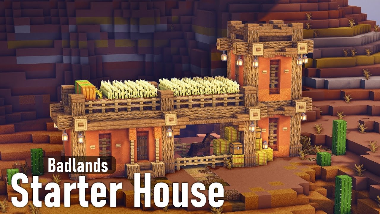🌵How to: Simple Badlands House with Stables | Minecraft!