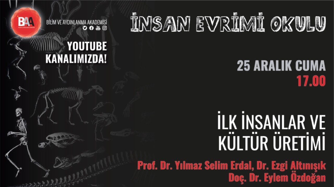 İlk İnsanlar ve Kültür Üretimi | İnsan Evrimi Okulu 3 | Eylem Özdoğan-YSE-EA