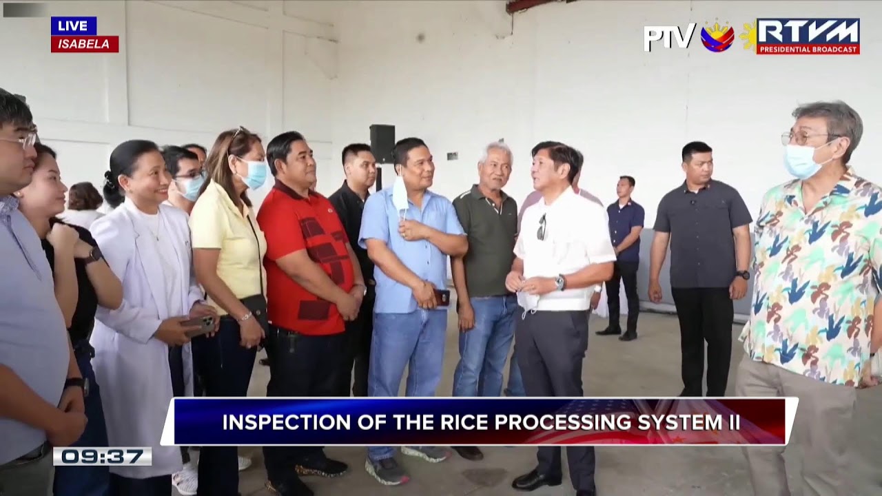 PBBM inspects a state-of-the-art rice processing facility in Echague, Isabela