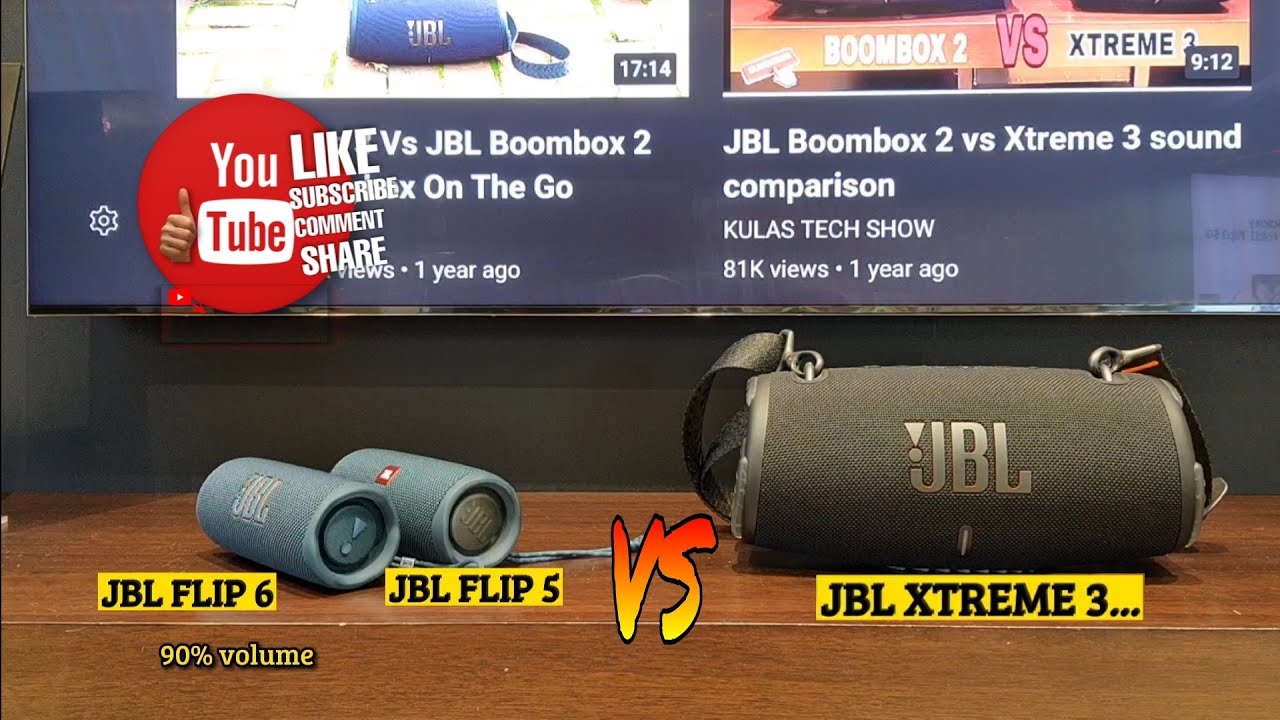 JBL Flip 6 & JBL Flip 5 vs JBL Xtreme 3 Sound comparison