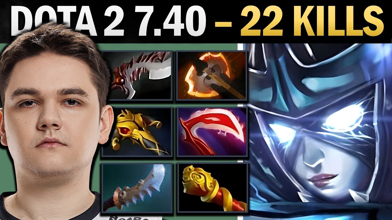 Phantom Assassin Pro Carry with 22 Kills and 1000 GPM - Dota Gameplay