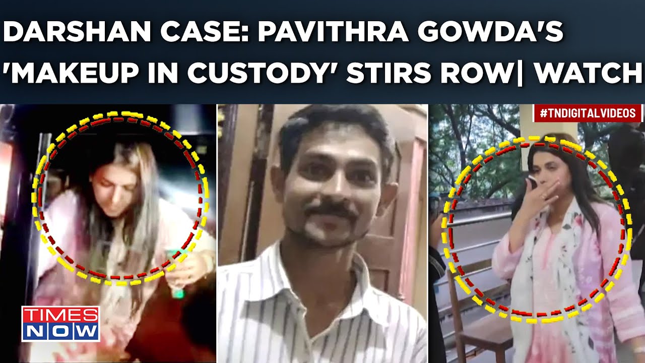 Darshan Case: Accused In Renuka Swamy Murder, Pavithra Gowda's Makeup In Custody Stirs Row| Watch