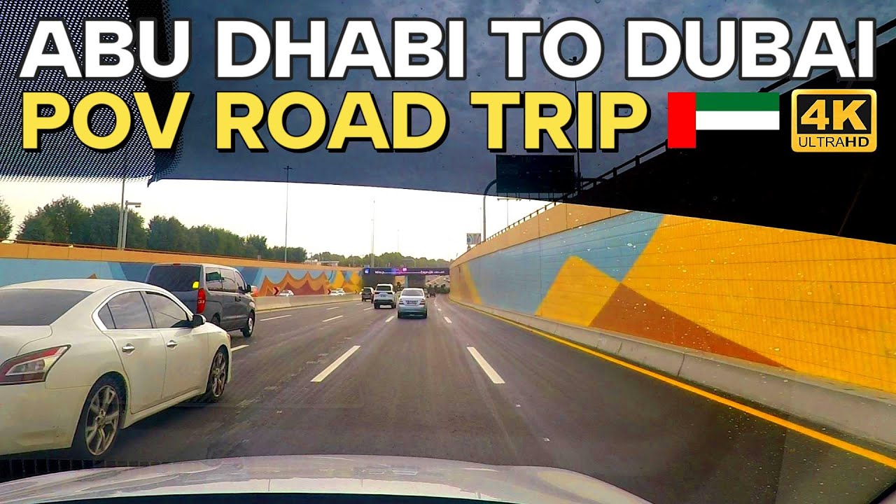 ABU DHABI TO DUBAI ROAD TRIP POV 🚗 | Relaxing Scenic UAE Driving Experience in 4K UHD