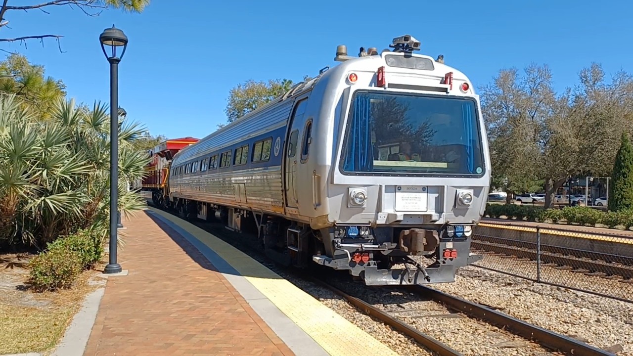 Amtrak, SunRail, And CSX In Winter Park, FL