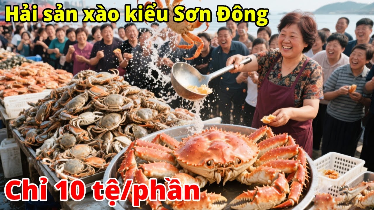 Chợ ven biển Thanh Đảo, Sơn Đông: Mua hải sản, chị chế biến, 1 phần chỉ 10 NDT!