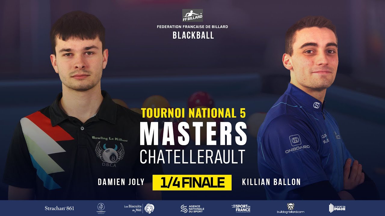 BILLARD BLACKBALL - 🎱 Tournoi National #5 MASTERS 24/25 – 1/4 Finale
