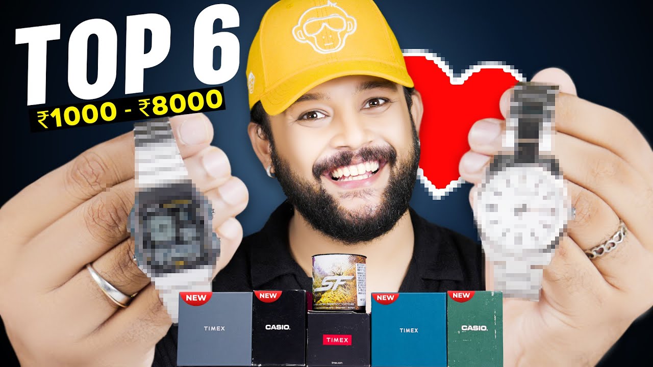 6 Best Watches for Men Under ₹1000 - ₹8000 🔥 Casio, Timex Watch Haul Review 2025 | ONE CHANCE
