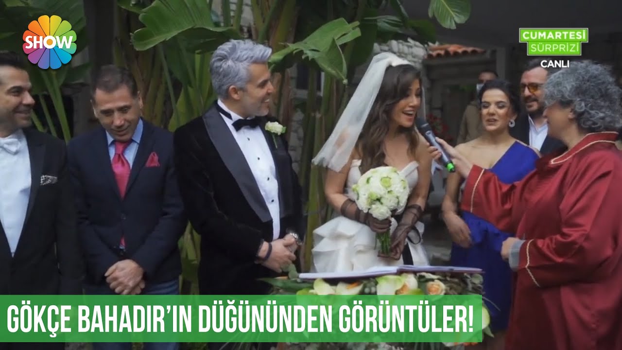 Gökçe Bahadır'ın düğününden ilk görüntüler!