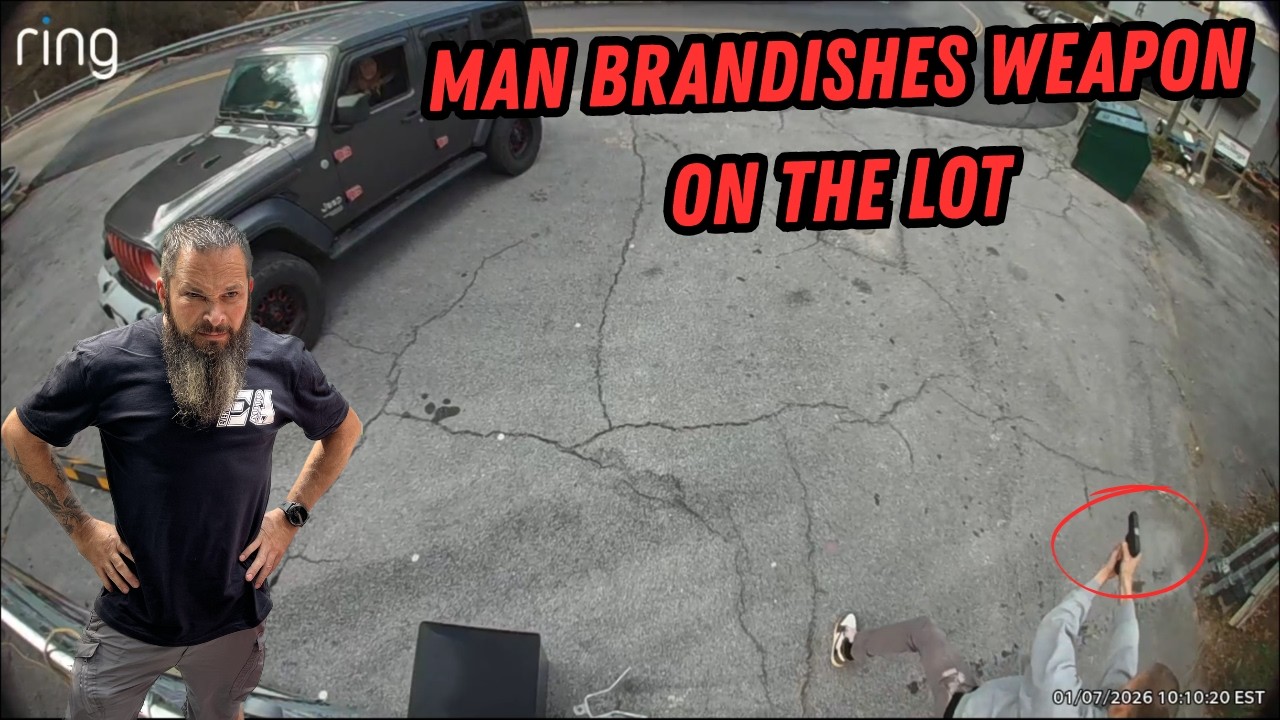 Man Brandishes Weapon On The Lot