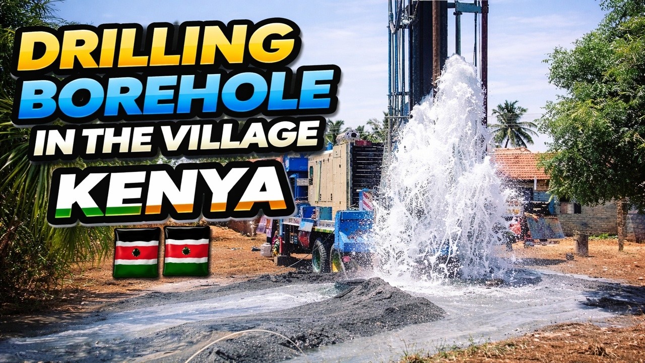 Borehole Drilling in a Kenyan Village 💧🇰🇪 | Watch Water Burst From the Ground!