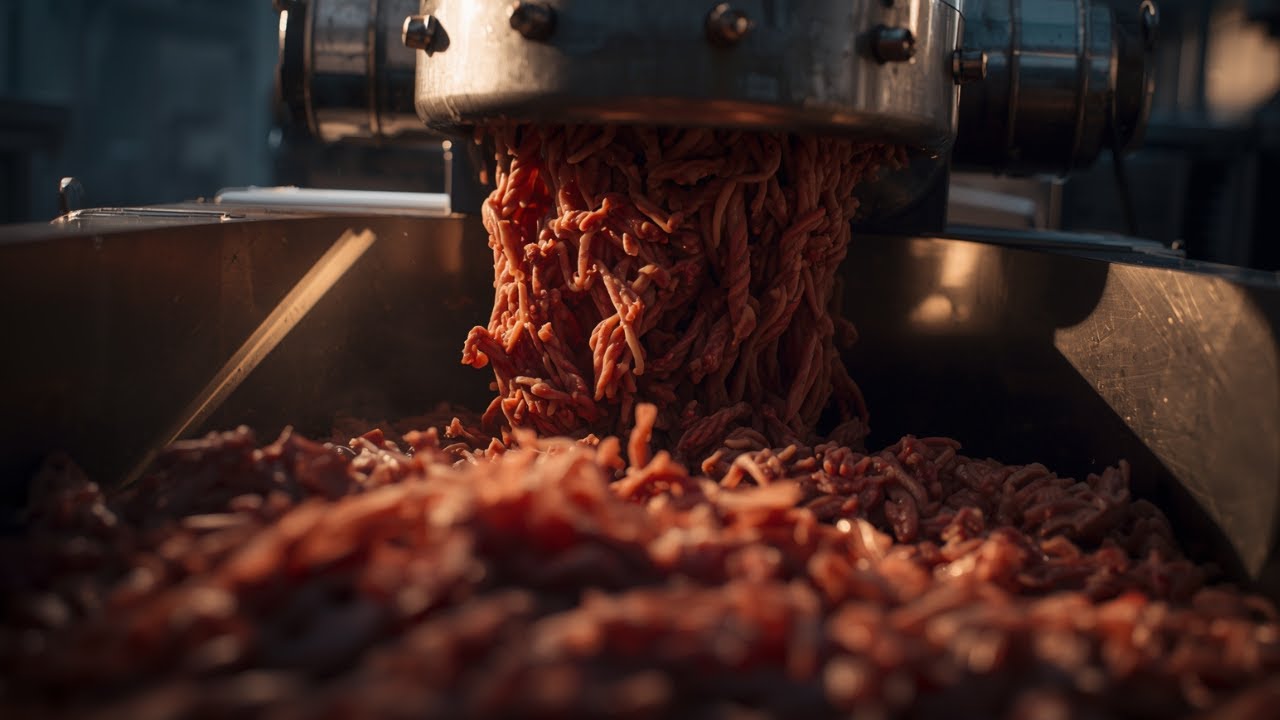 CE QUE VOUS NE VOYEZ JAMAIS...LE VRAI  PROCESSUS  INDUSTRIEL DE LA VIANDE HACHEE!!