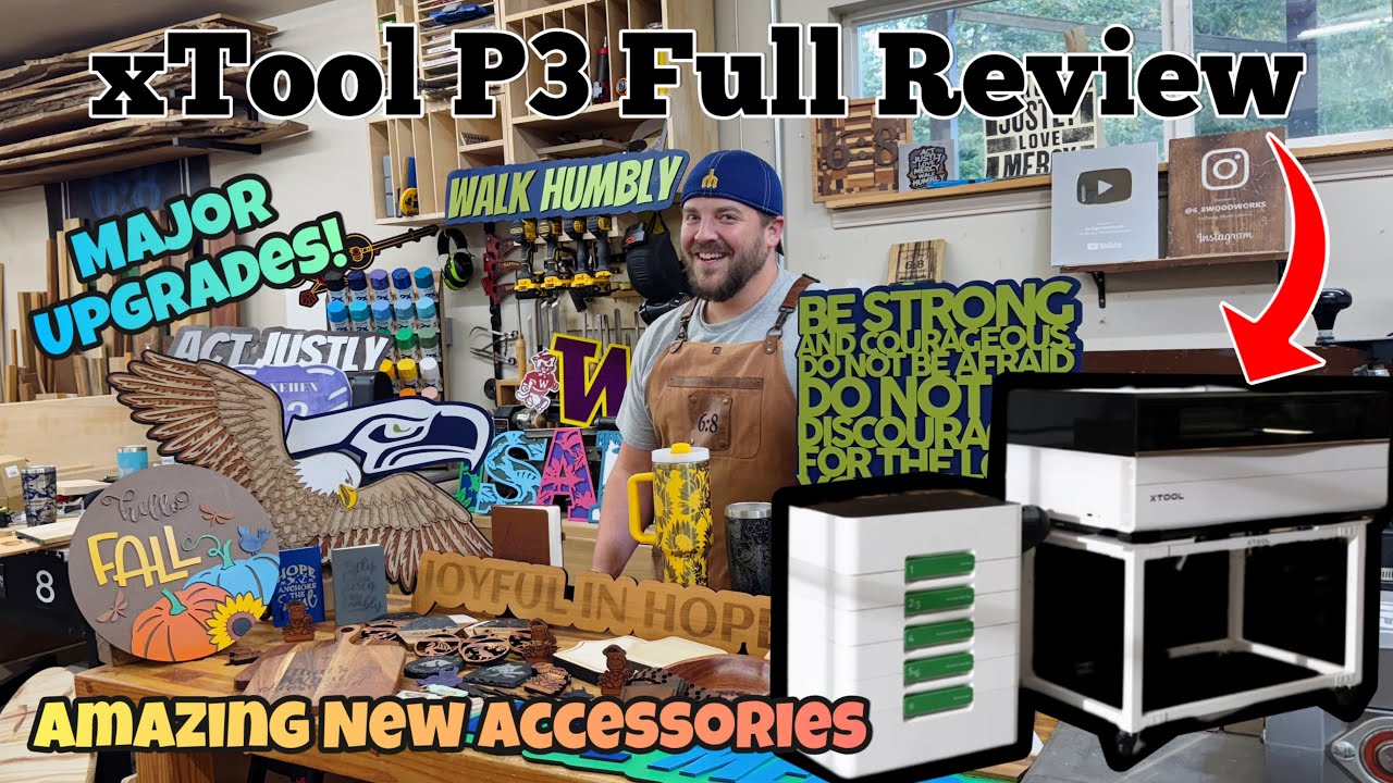 BIG Upgrades: Full xTool P3 80W CO2 Laser Review- Automation, Thicker Cuts, Faster, & Bigger