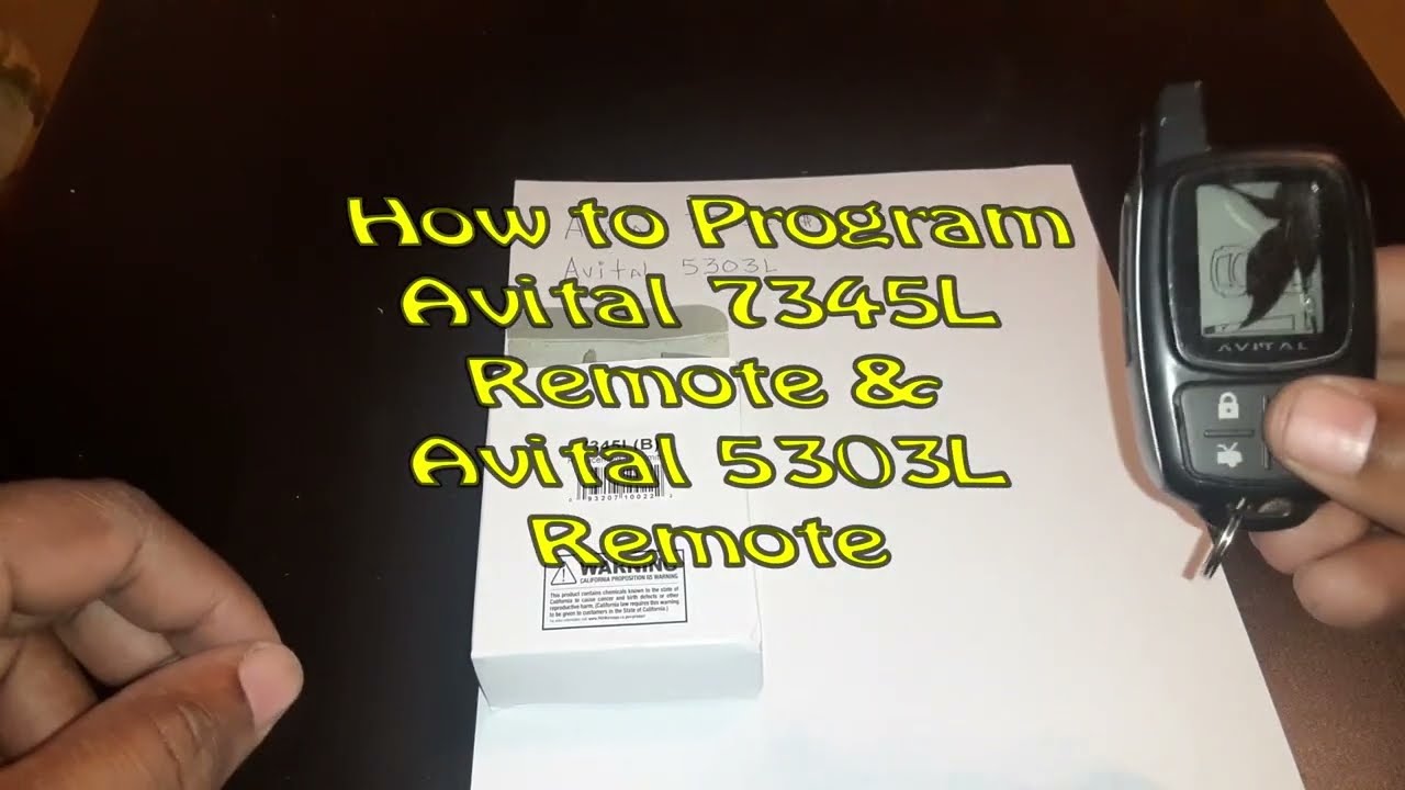 How to Program Avital Remote 7345L And 5303L