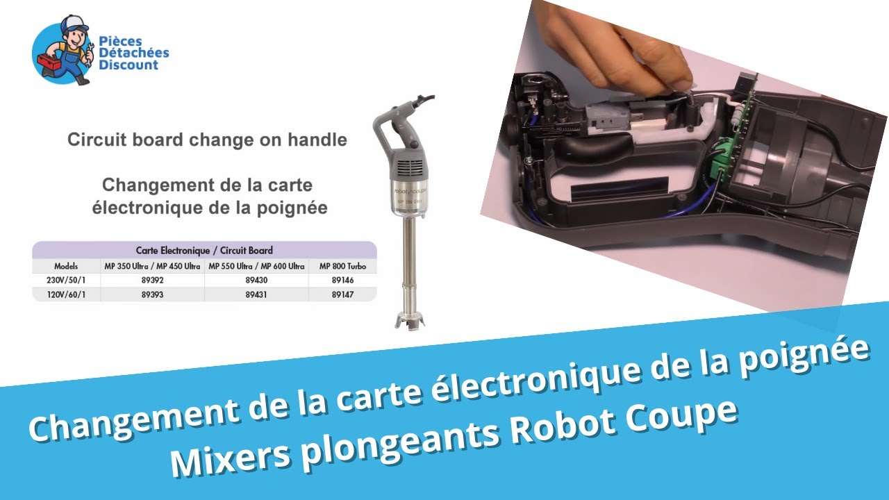 Tuto Mixers plongeants Robot Coupe : Changer la carte électronique