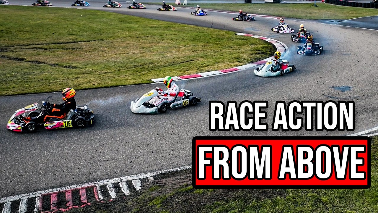 Race Action from Above at Karting Genk