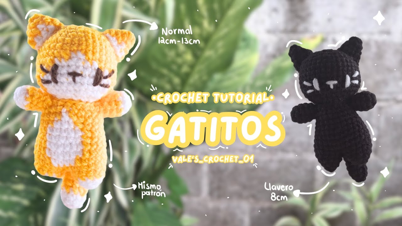 🐱GATITOS A CROCHET🐱|9cm|Vale's_crochet_01 