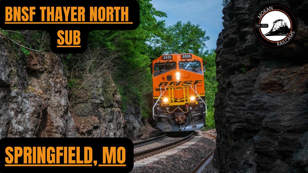 MOKAN Railcams Springfield, Missouri BNSF Thayer North Subdivision (MP 204.70)