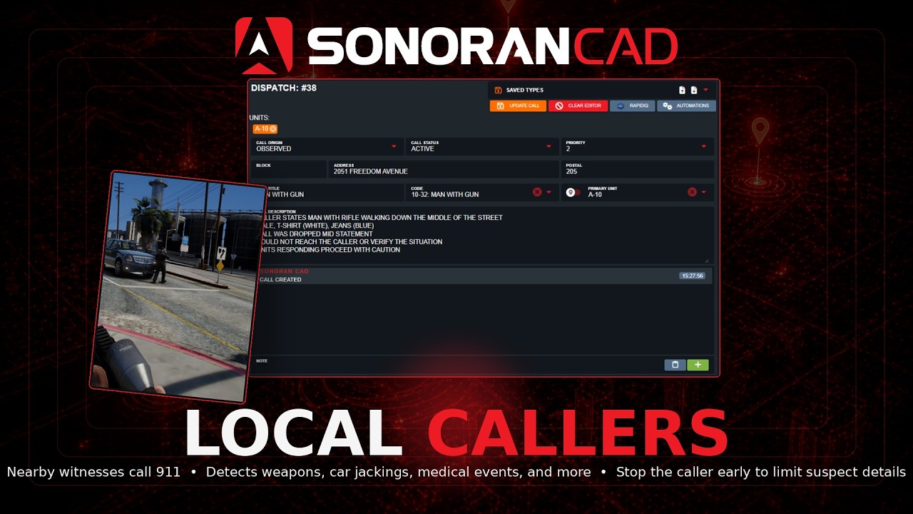 Sonoran CAD Showcase: Local Callers