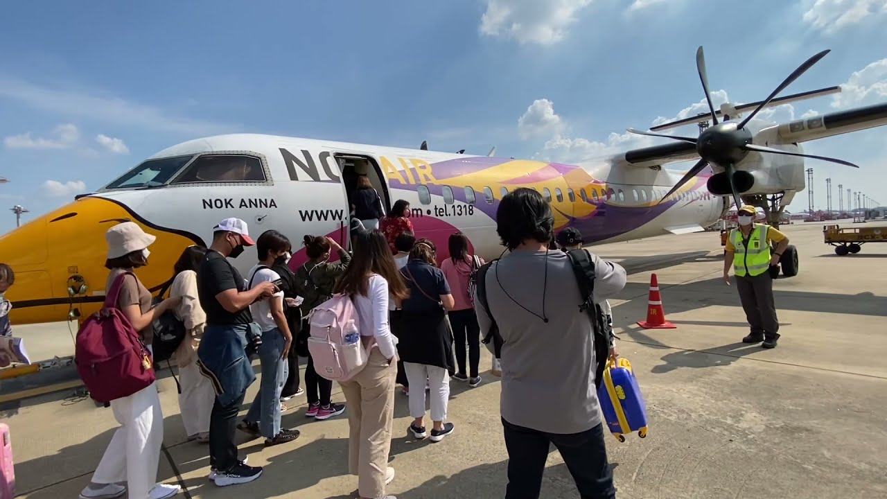 บินไปแม่ฮ่องสอนกับนกแอร์ | Q400