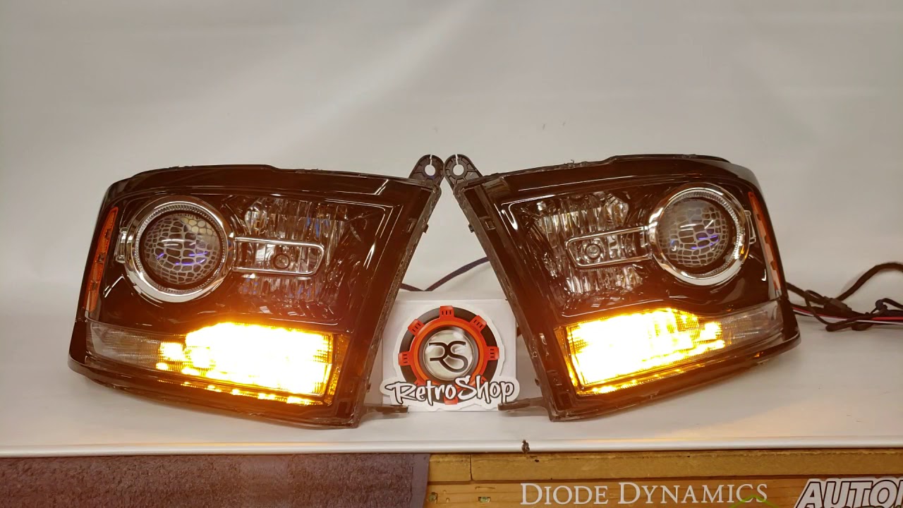 Animated Switchback LED Boards - 13-18 Ram Projector Headlights