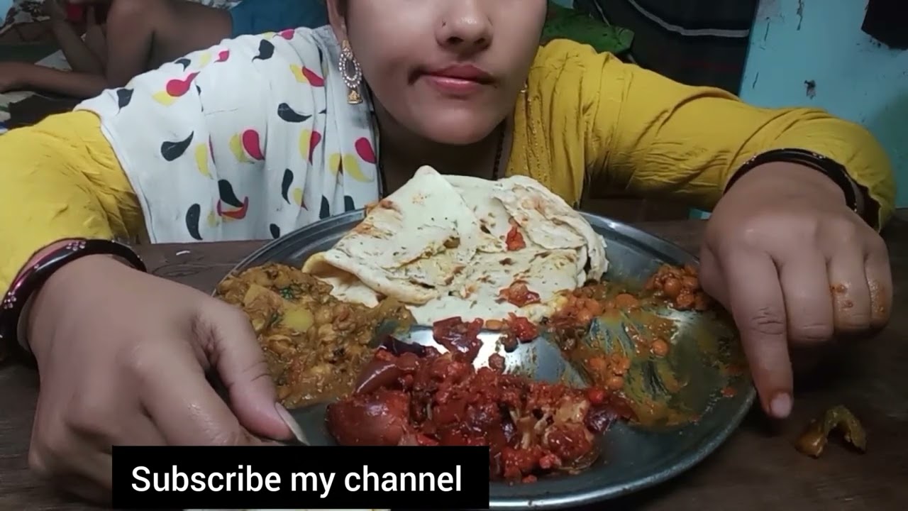 Asmr eating naan ,tadaka,mix veg curry,chilli kobi || munkbang eating show ||Indian eating show 🤤🤤🤤🤤