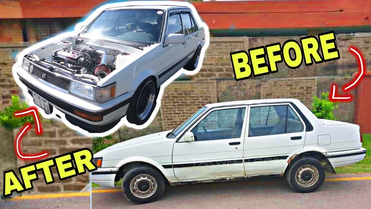 Toyota Corolla 1986 Complete Restoration Denting Painting | With Cost After 32 Year Epid : 1